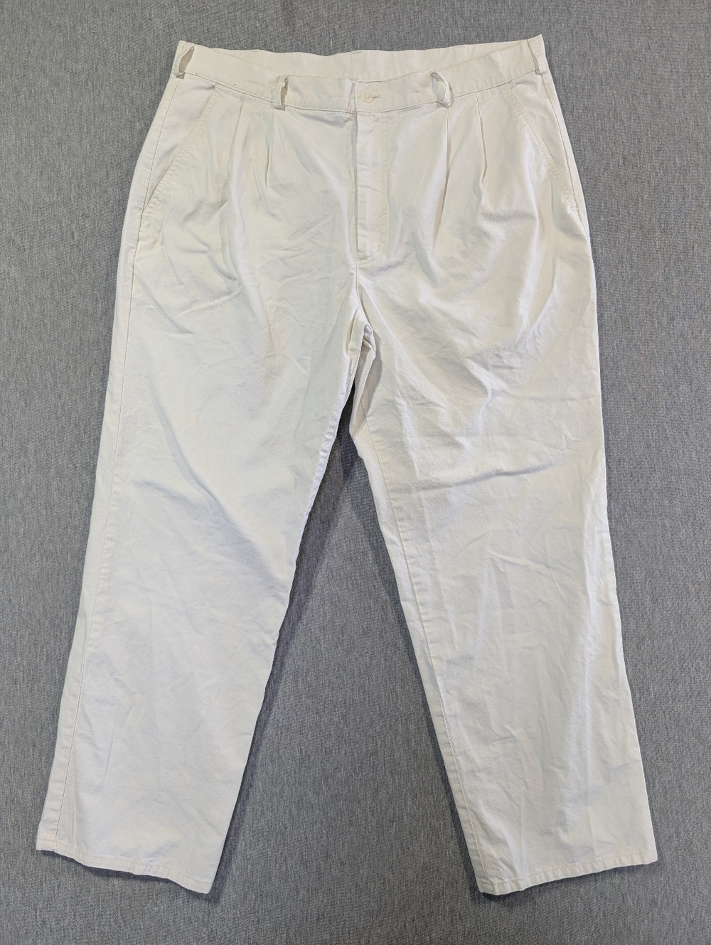L.L. Bean Tropic Weights Cotton Pants 38 X 29 White Chino